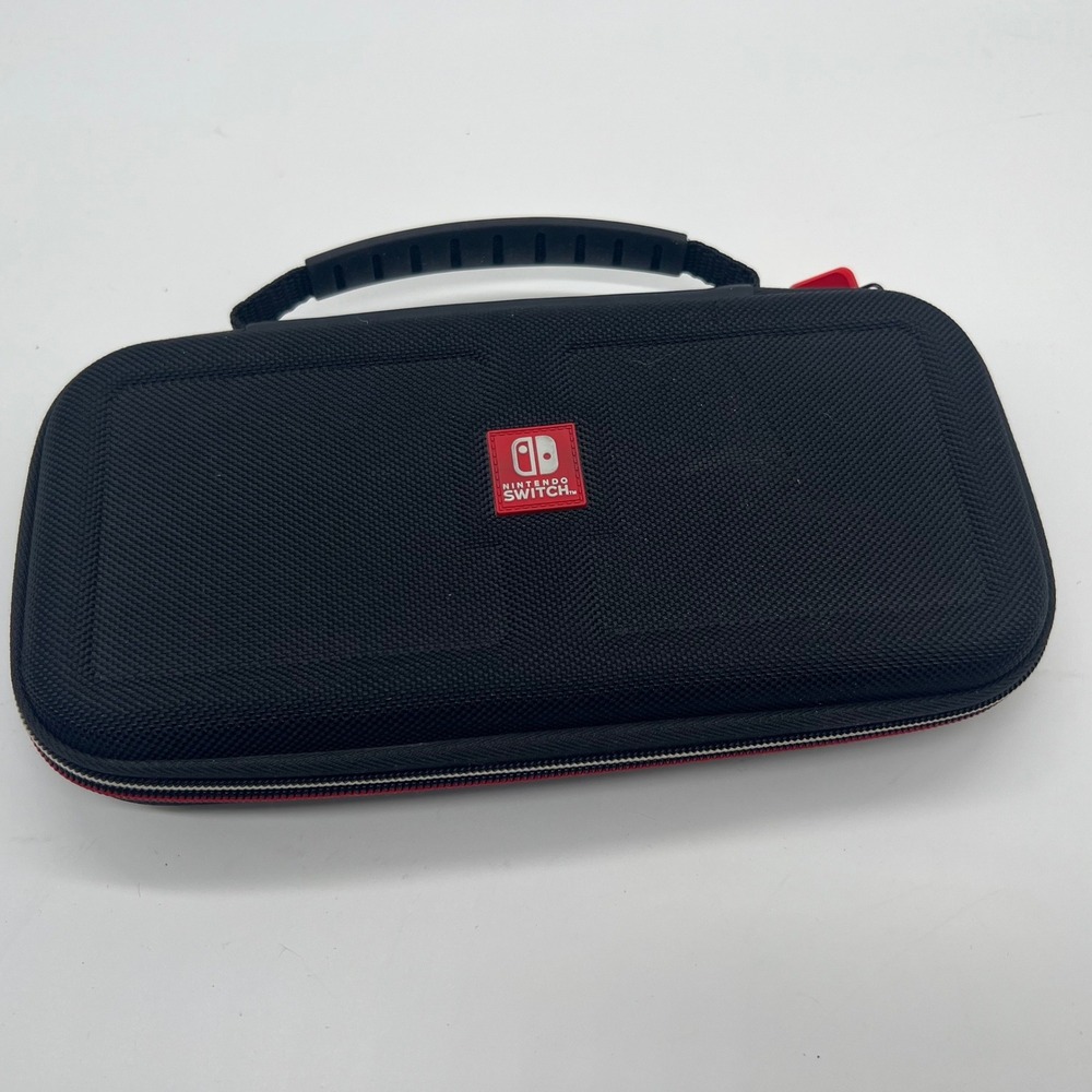 Nintendo Switch Deluxe Travel Case Hardshell Carrying Bag Black Red Logo